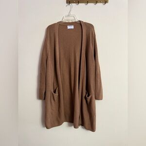 Old Navy Shaker Stitch Tan Brown Open Front Sweater Cardigan Plus 3X